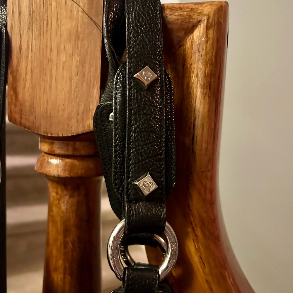 MCM Black and White Checkered Shoulder Bag - Picture 11 of 15